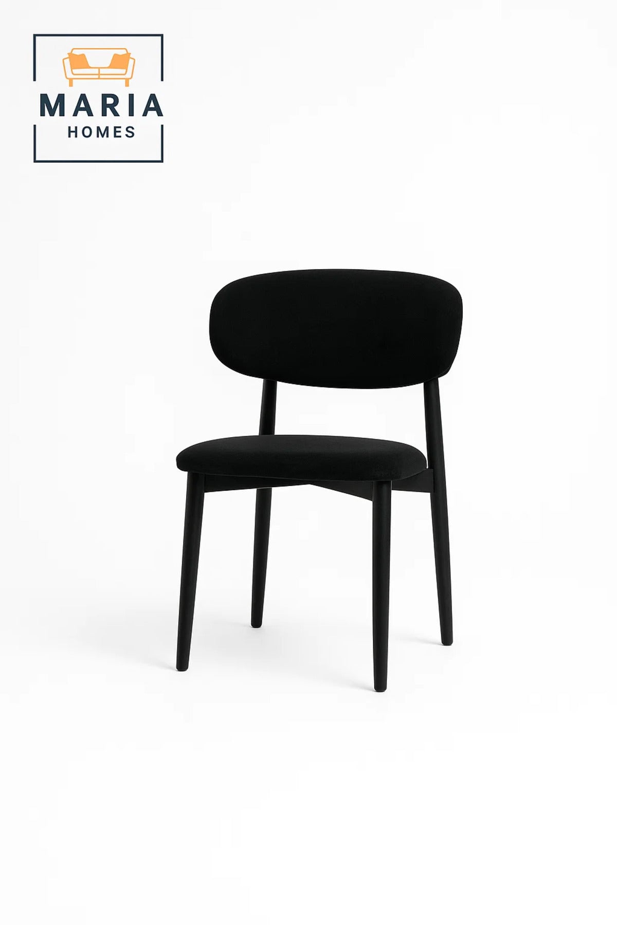 Contemporary Black Upholstered Dining Chair