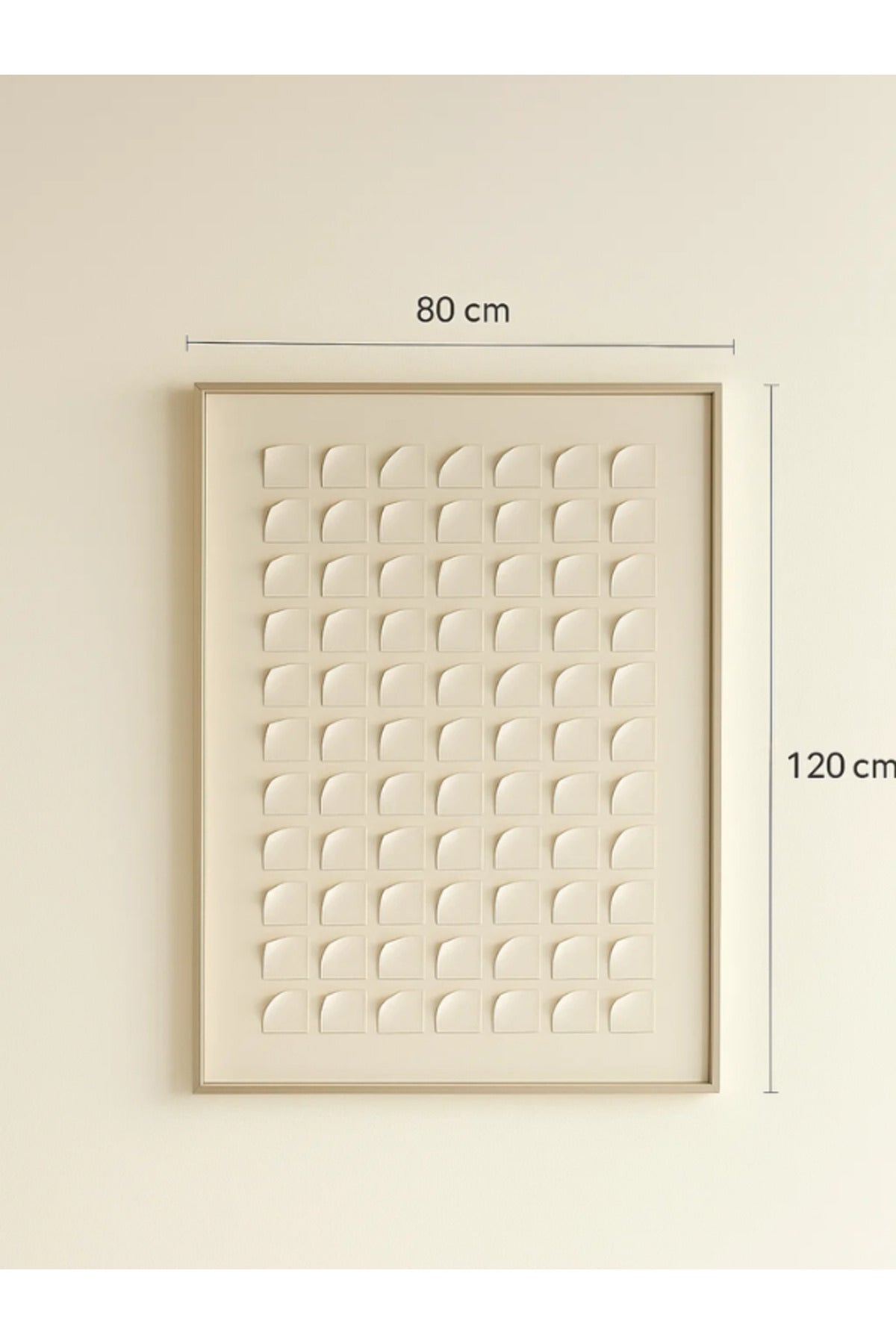 Minimalist 3D Wall Art Ð 120_80 cm Beige Geometric Pattern Framed Canvas DŽcor