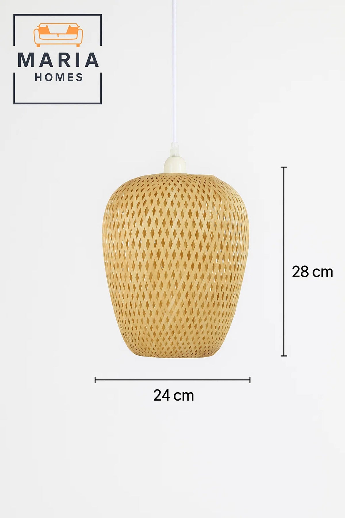 Handwoven Tall Rattan Pendant Light