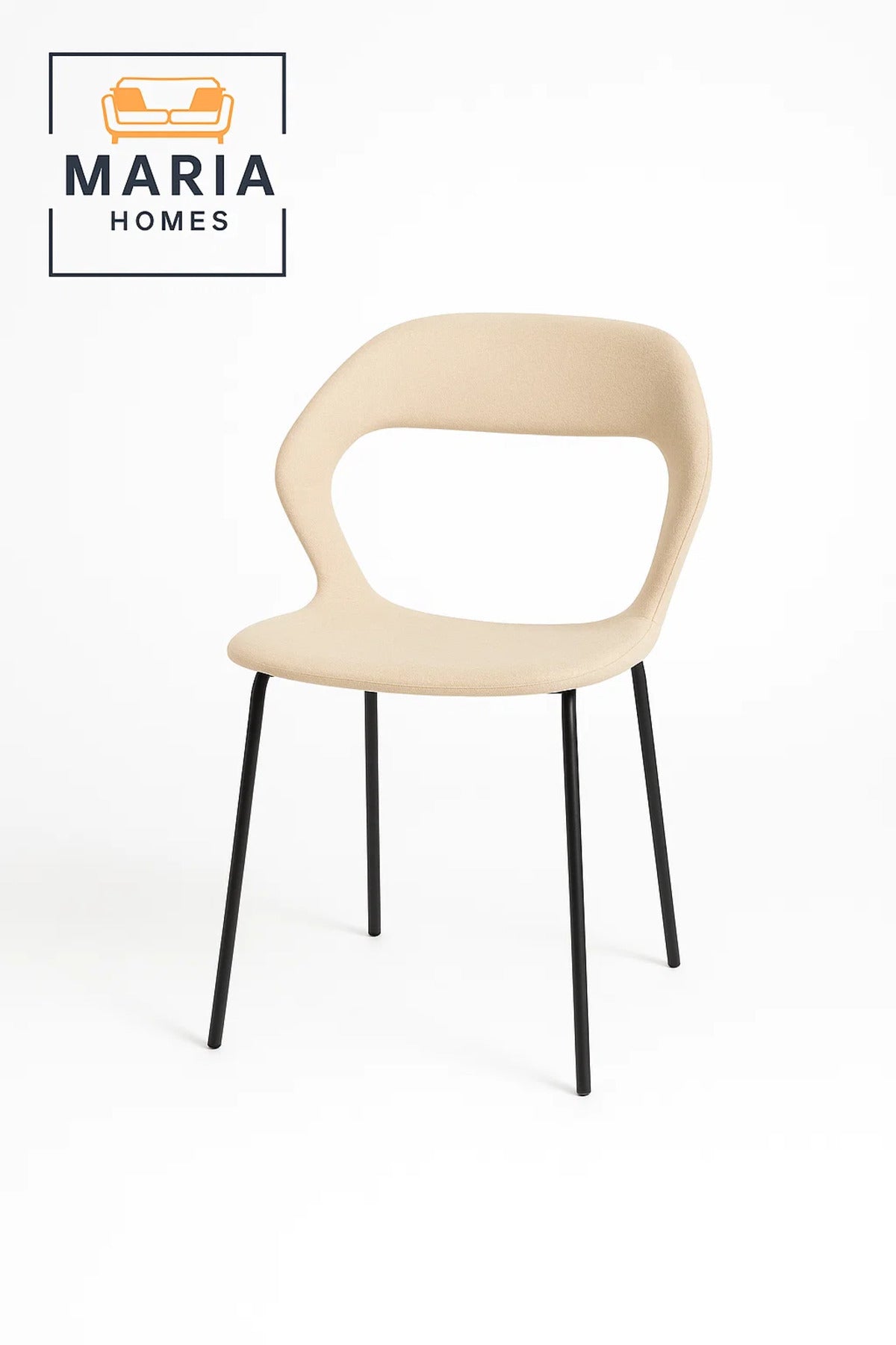 Modern Beige Upholstered Dining Chair