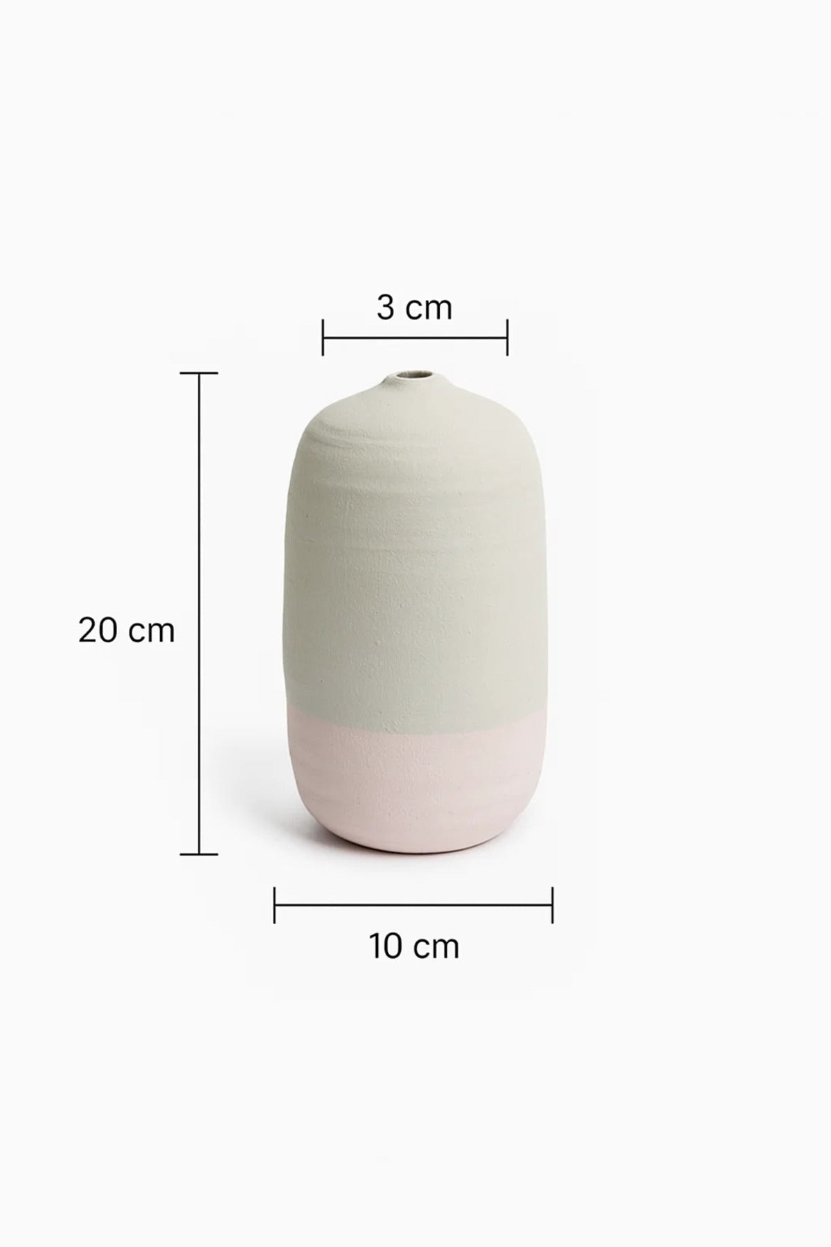 Grey and Pink Ceramic Decorative Vase Ð Modern Minimalist Flower Pot for Home and Office DŽcor
