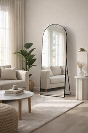 Black Arched Full Length Standing Mirror 60x180cm Modern Floor black arched full