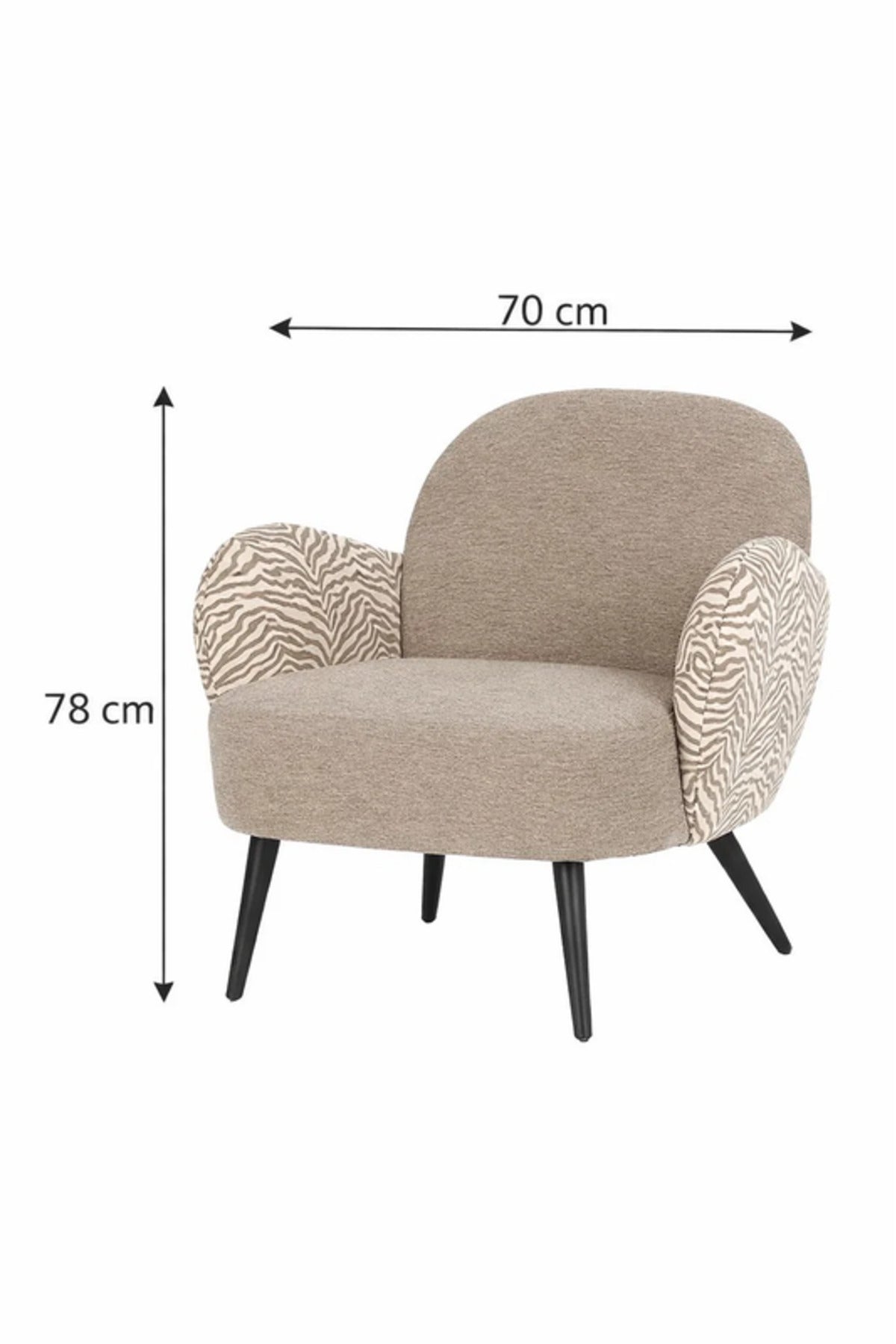 Modern Gray Upholstered Accent Armchair with Patterned Armrests Living Room Chair