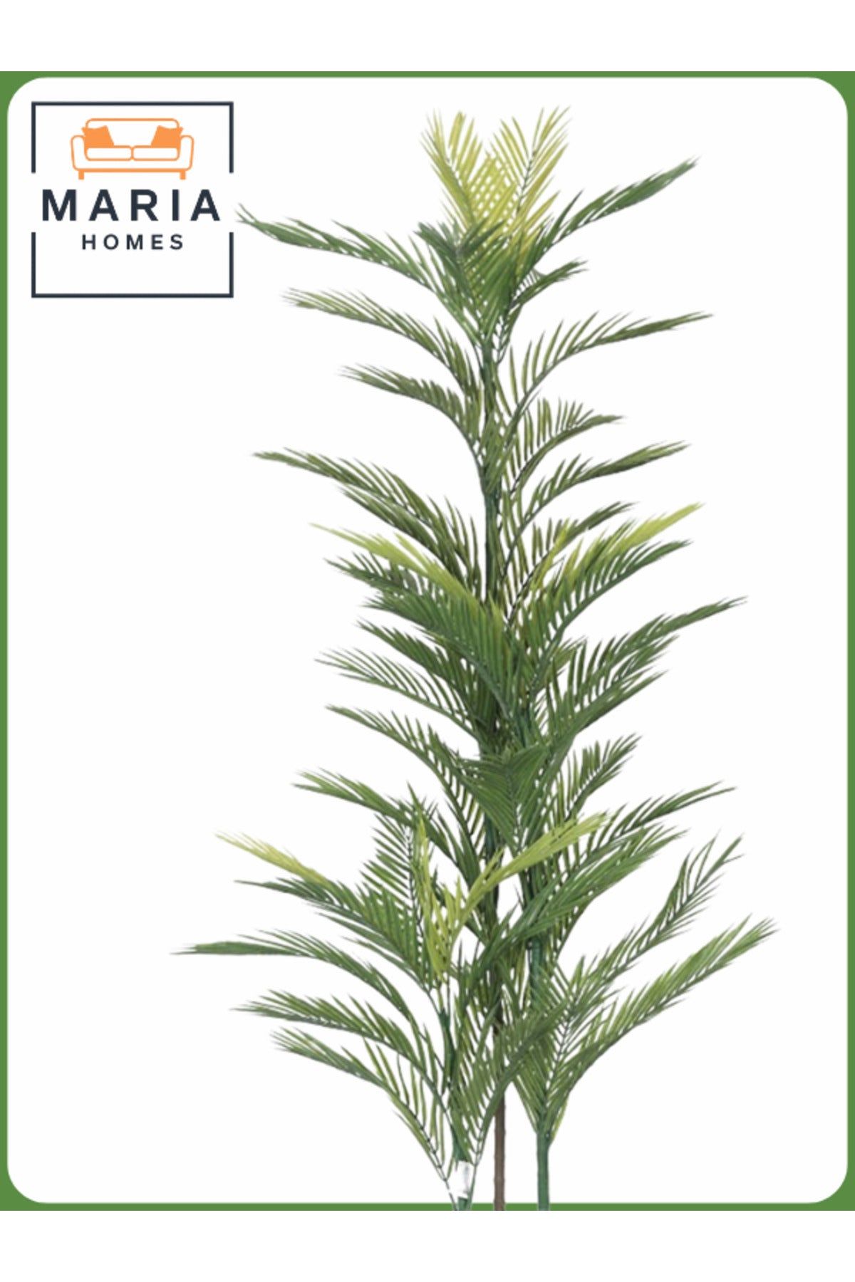 Artificial Areca Palm Tree 230 cm Ð Tall Indoor Plant with Gray Fiber Pot