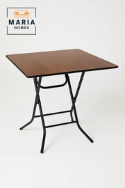 Square Folding Table with Wood Grain Top Ð Compact & Sturdy Design-size 80*80CM