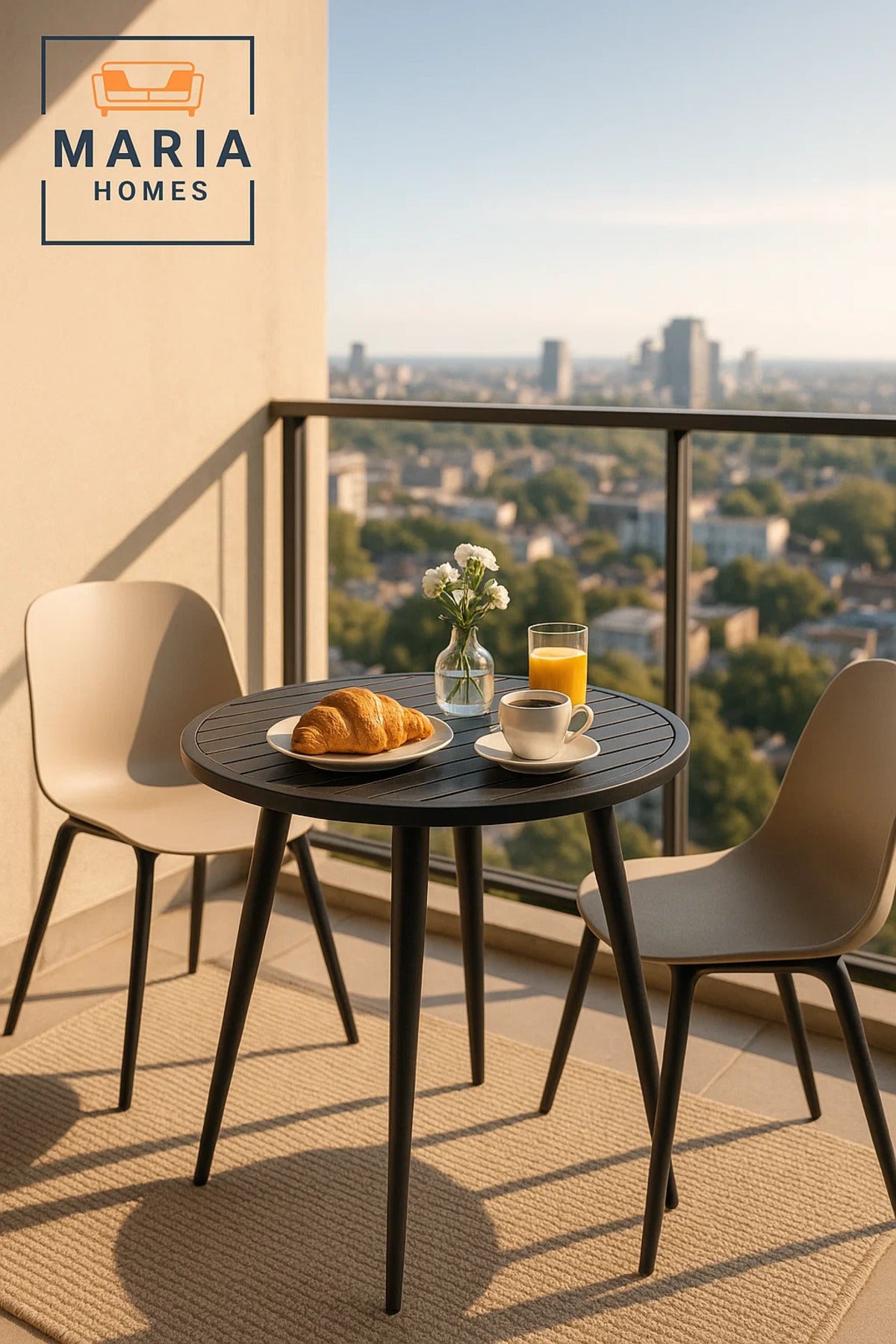 Modern Round Outdoor Table | Patio, Garden, Balcony, Caf≈Ω, Dining Furniture Durable Design