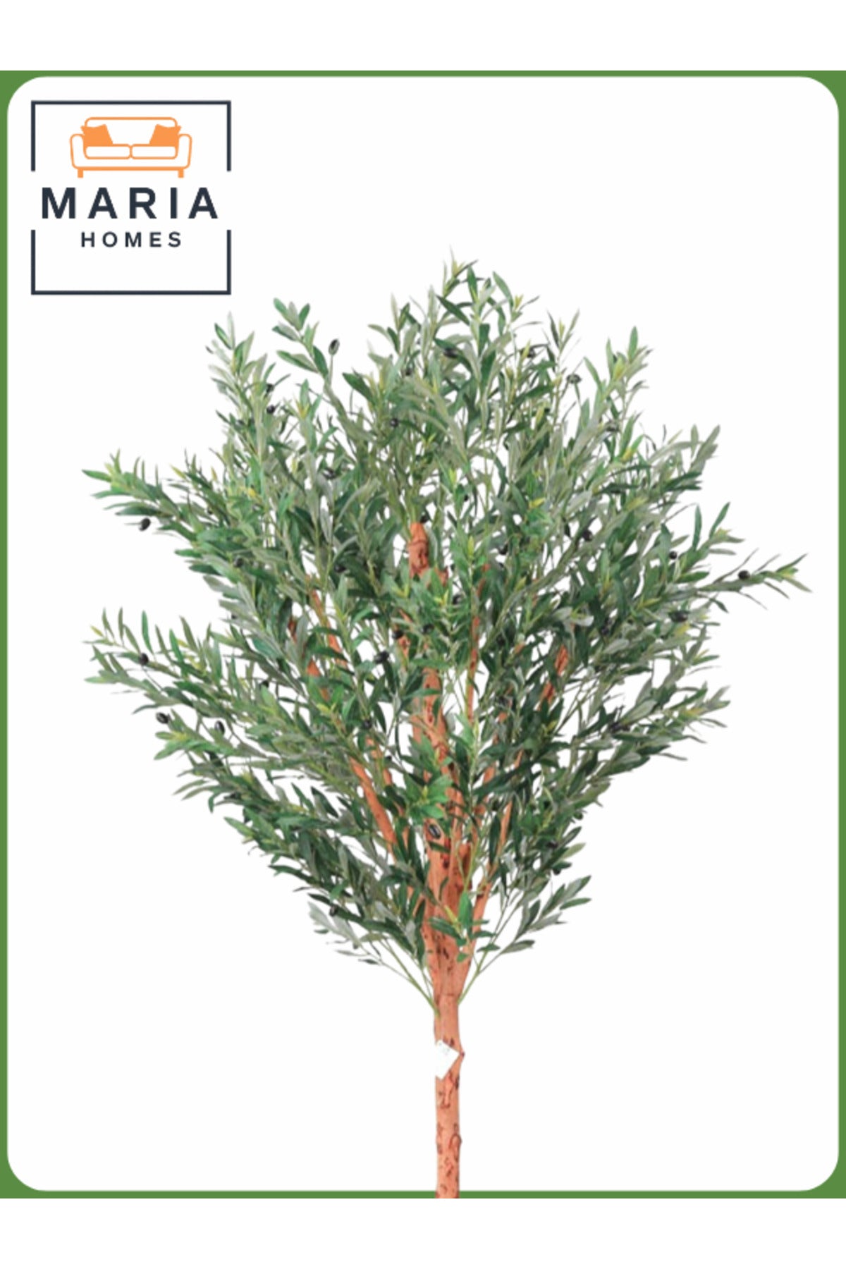 Artificial Olive Tree 210 cm Ð Large Indoor Decorative Tree with White Pot