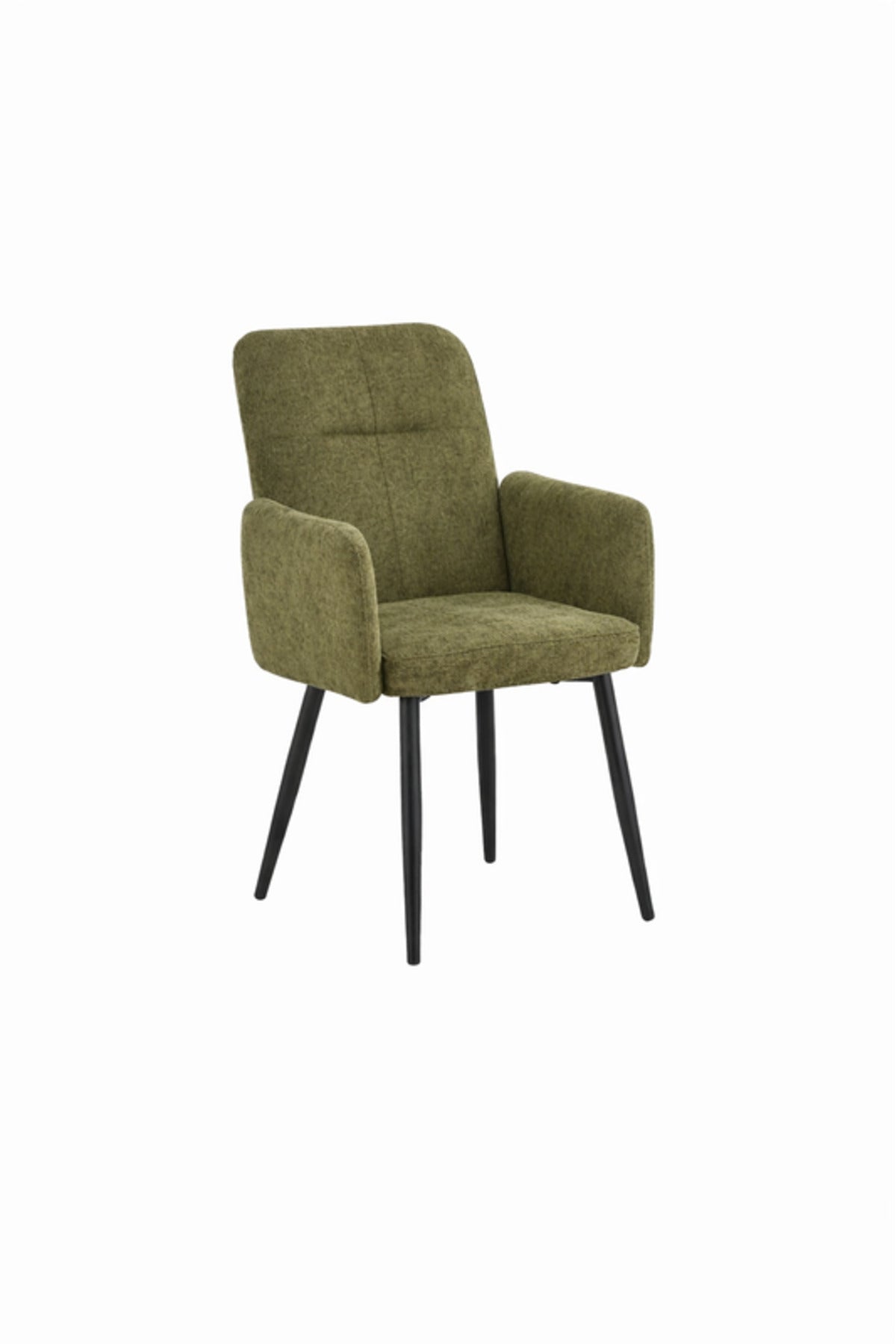 Green Armchair with Black Metal Legs, 90x55x47 CM green armchair Dining Room Chair