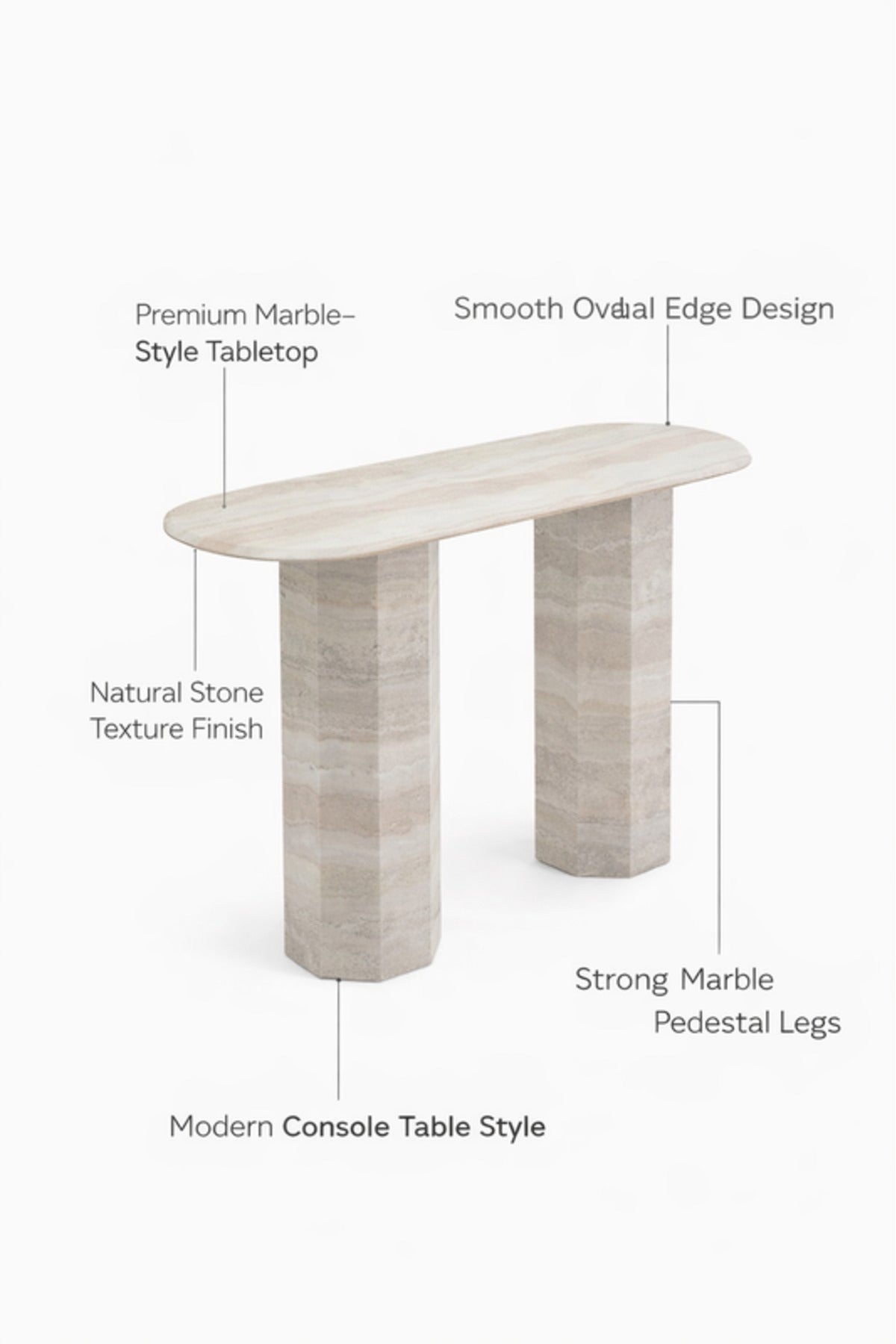 Light Wood Marble Console Table Modern Hallway Entryway light wood marble