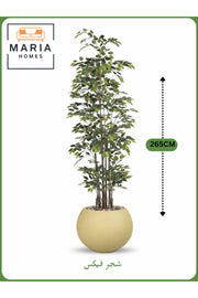 Artificial Ficus Tree 265 cm Ð Tall Decorative Indoor Plant with Gold Pot