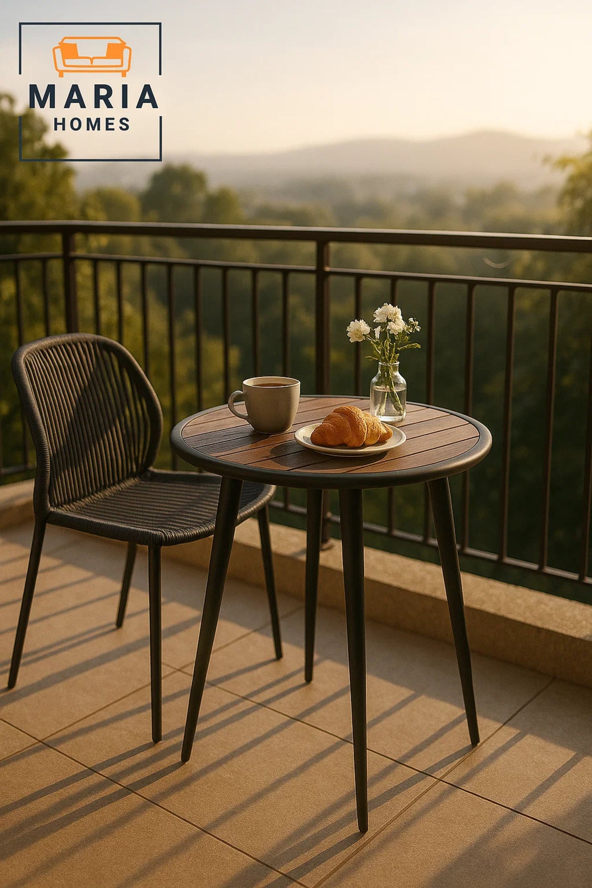 Modern Round Outdoor Table | Garden, Patio, Balcony, Caf≈Ω, Dining Furniture Durable Design