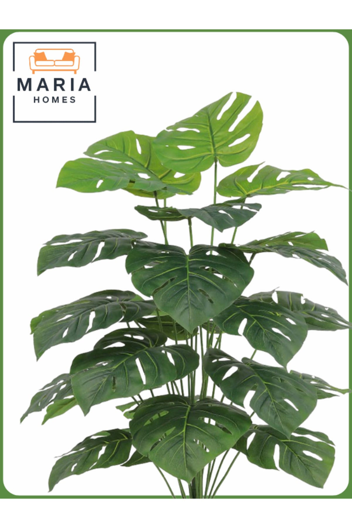 Artificial Monstera Plant 105 cm – Decorative Indoor Plant with Black Pot