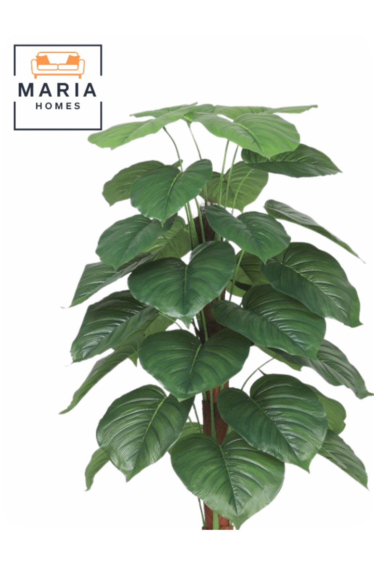 Artificial Heart Leaf Tree 140 cm Ð Indoor Decorative Plant with Gray Pot for Home & Office