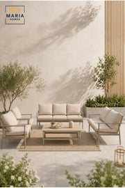 5-Piece Outdoor Patio Conversation Set with Cushioned Sofas & Coffee Table Ð Modern Garden Lounge Furniture