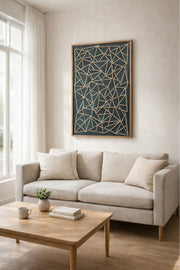 Abstract Wooden Frame Wall Art Decor 80x120cm Modern Decorative Panel abstract wooden