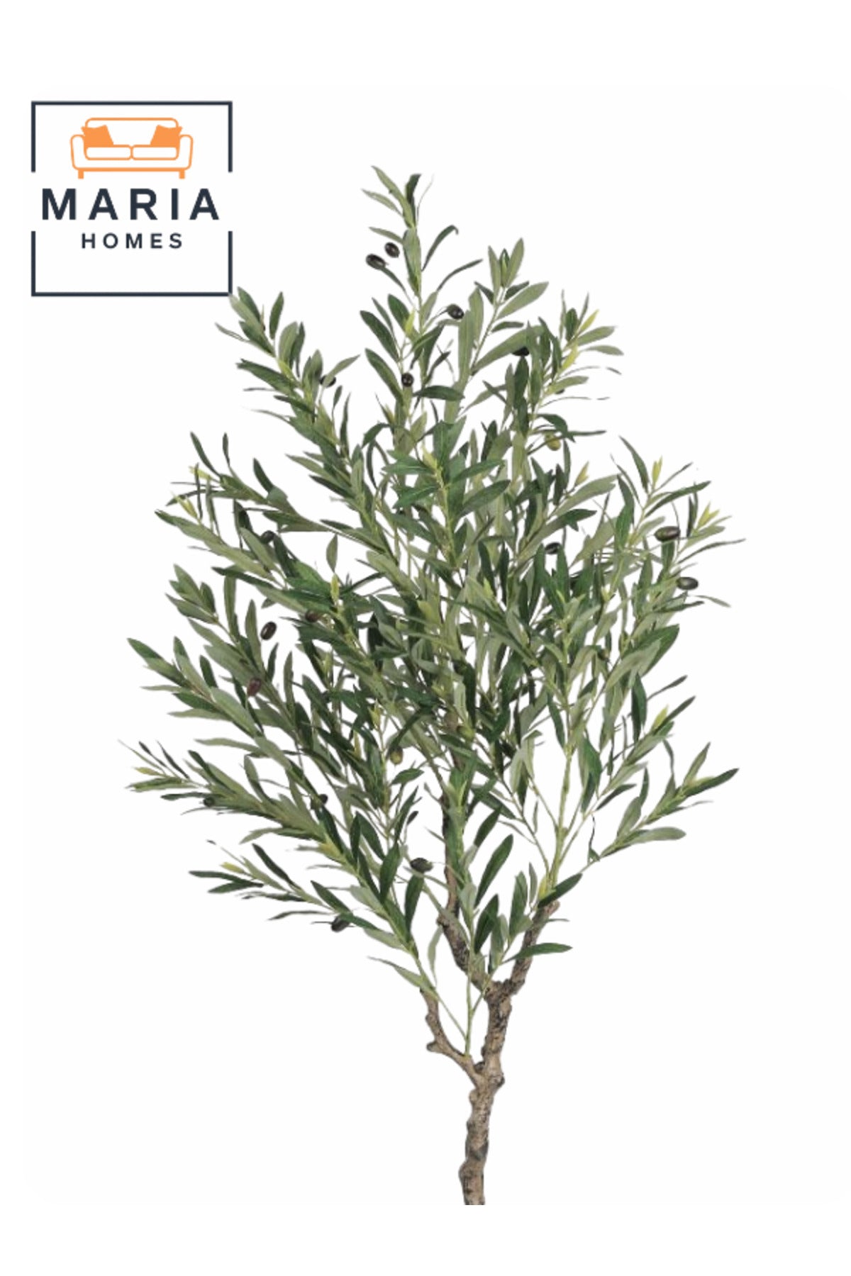 Artificial Olive Tree 150 cm – Tall Decorative Plant with Woven Basket Pot for home & office
