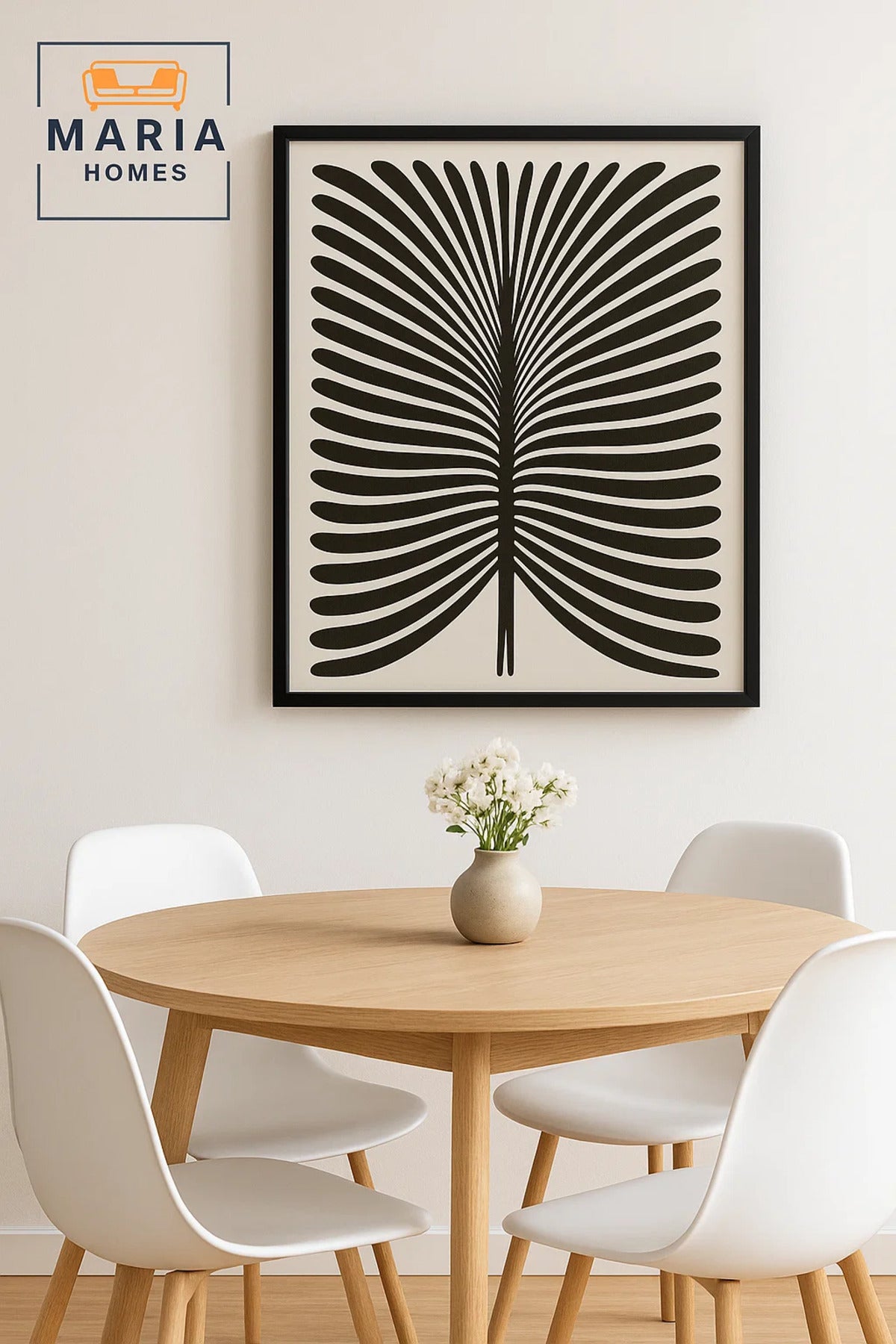 Black Botanical Art Print Rug-Size 123*4.3*123 cm