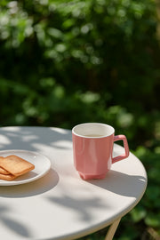Pink Ceramic Mug Ð Geometric Modern Coffee and Tea Cup