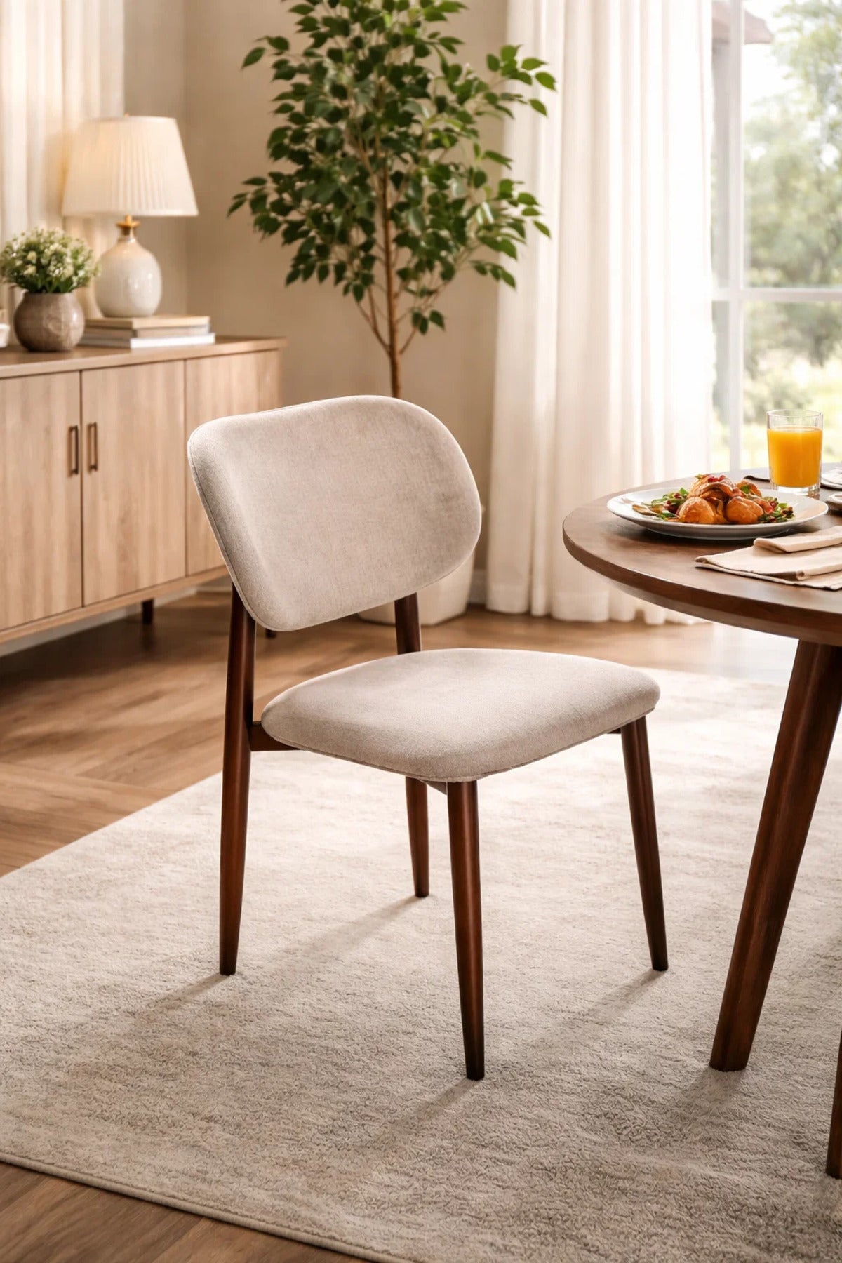 Stylish Yellow Dining Chair with Wooden Legs stylish yellow dining Kitchen