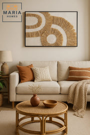 Natural Textured Abstract Wall Art Ð Modern Neutral Straw Design for Living Room & Bedroom-120*80CM