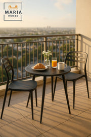 Modern Round Outdoor Table | Patio, Balcony, Garden, Dining Furniture | Durable & Stylish