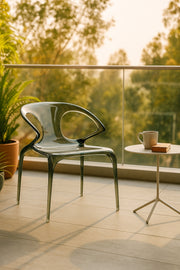 Smoke Transparent Plastic Chair Ð Modern Designer Dining Chair for Home, CafŽ & Outdoor Use