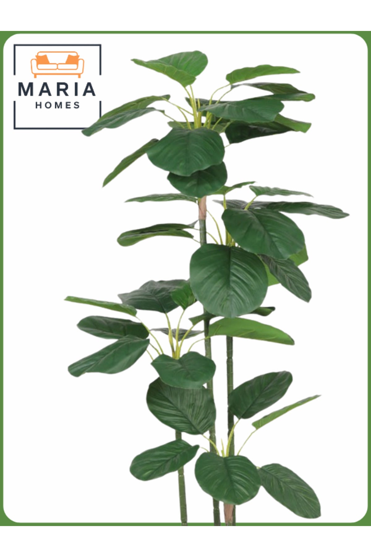 Artificial Green Leaf Tree 120 cm Ð Decorative Indoor Plant with Gray Pot