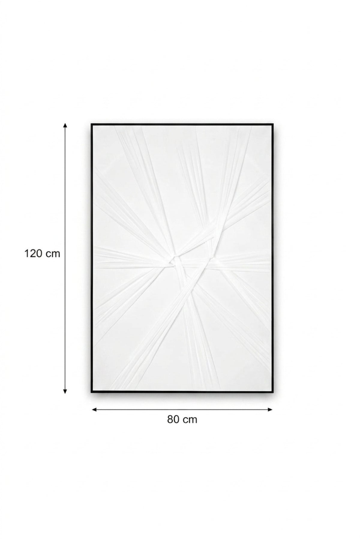 Modern White Geometric Framed Wall Art √ê Minimalist Abstract Textured Painting for Living Room, Bedroom & Office D≈Ωcor