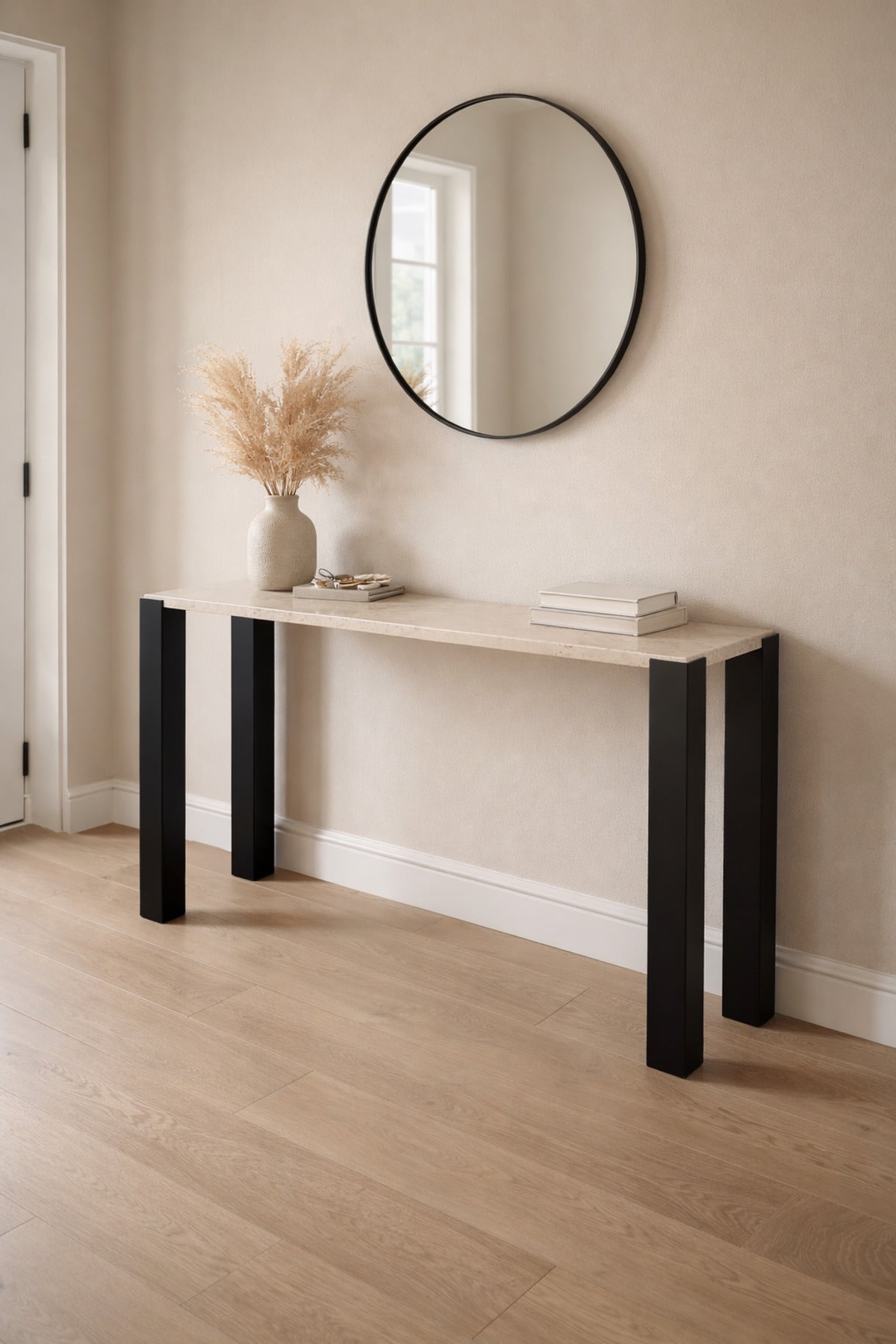 Modern Console Table 140_40_80 CM with Black Legs | Entryway Table | Hallway Table |