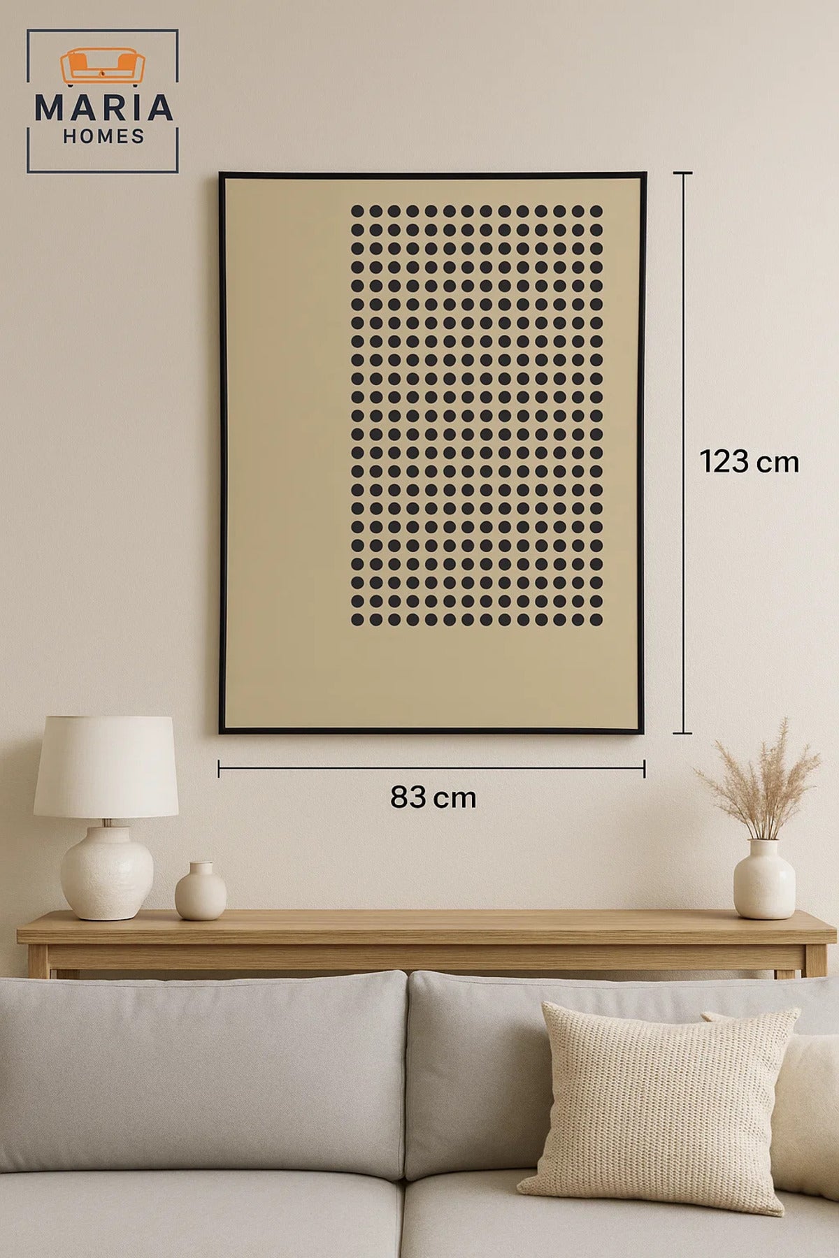 Framed Abstract Wall Art Ð 80563 BLACK and Size (123_83 cm)