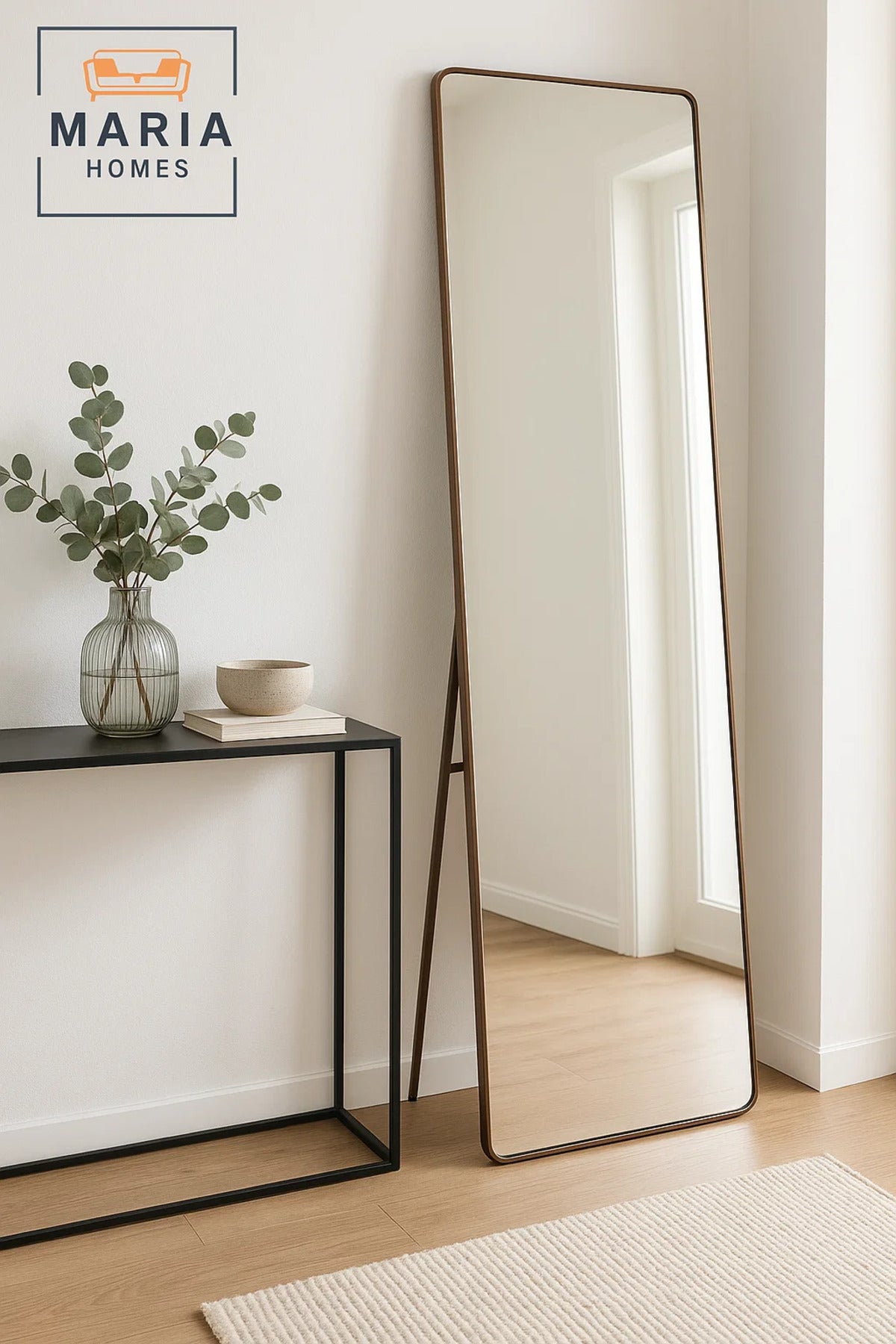 Full Length Coffee Frame Mirror 170_50 Standing Dressing Floor Mirror for Bedroom D≈Ωcor
