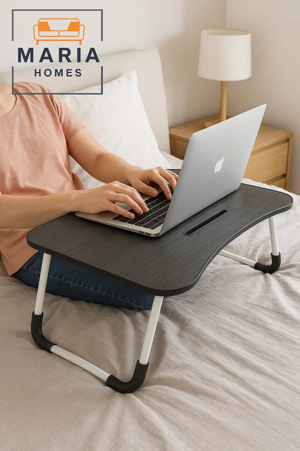 Black Foldable Laptop Table with Tablet Slot Ð Portable Bed & Sofa Desk