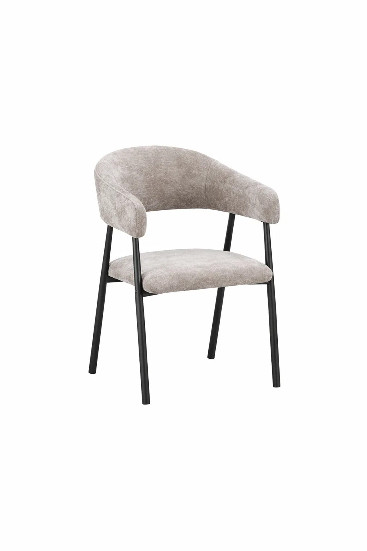 Dark Beige Fabric Arm Dining Chair 84x47x46cm Modern dark beige fabric Kitchen
