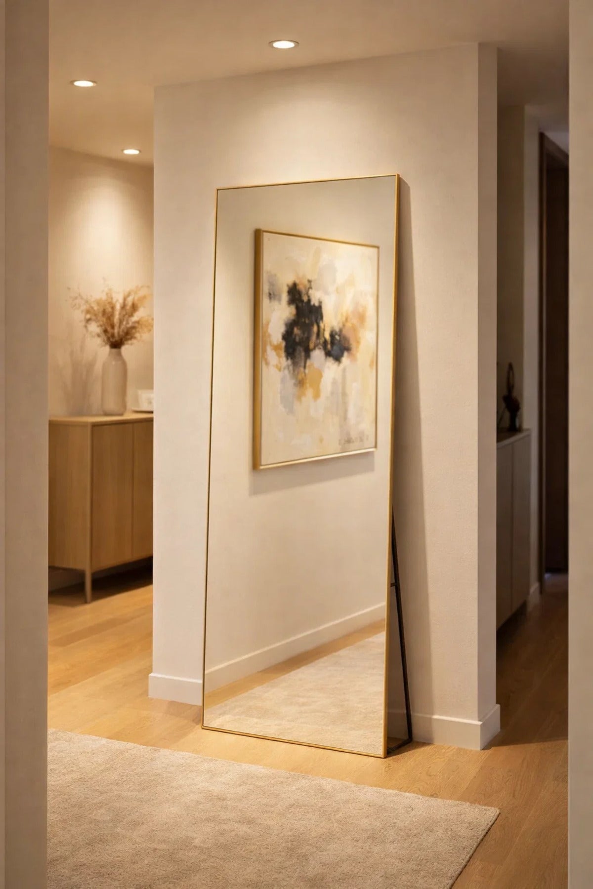Premium Gold Full Length Floor Mirror Standing Bedroom Dressing Mirror HD Clarity Large Size 180x60