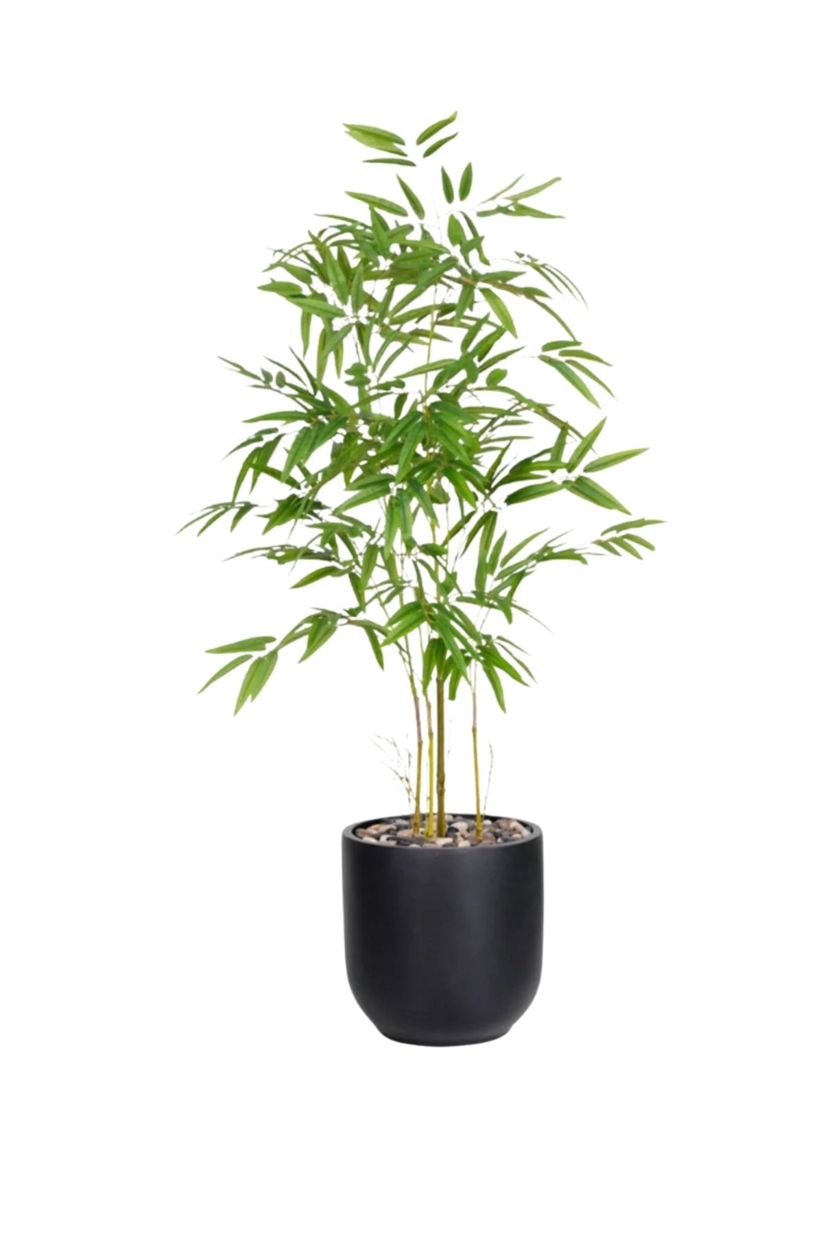 Artificial Bamboo Tree 130 cm – Decorative Indoor Plant with Black Pot