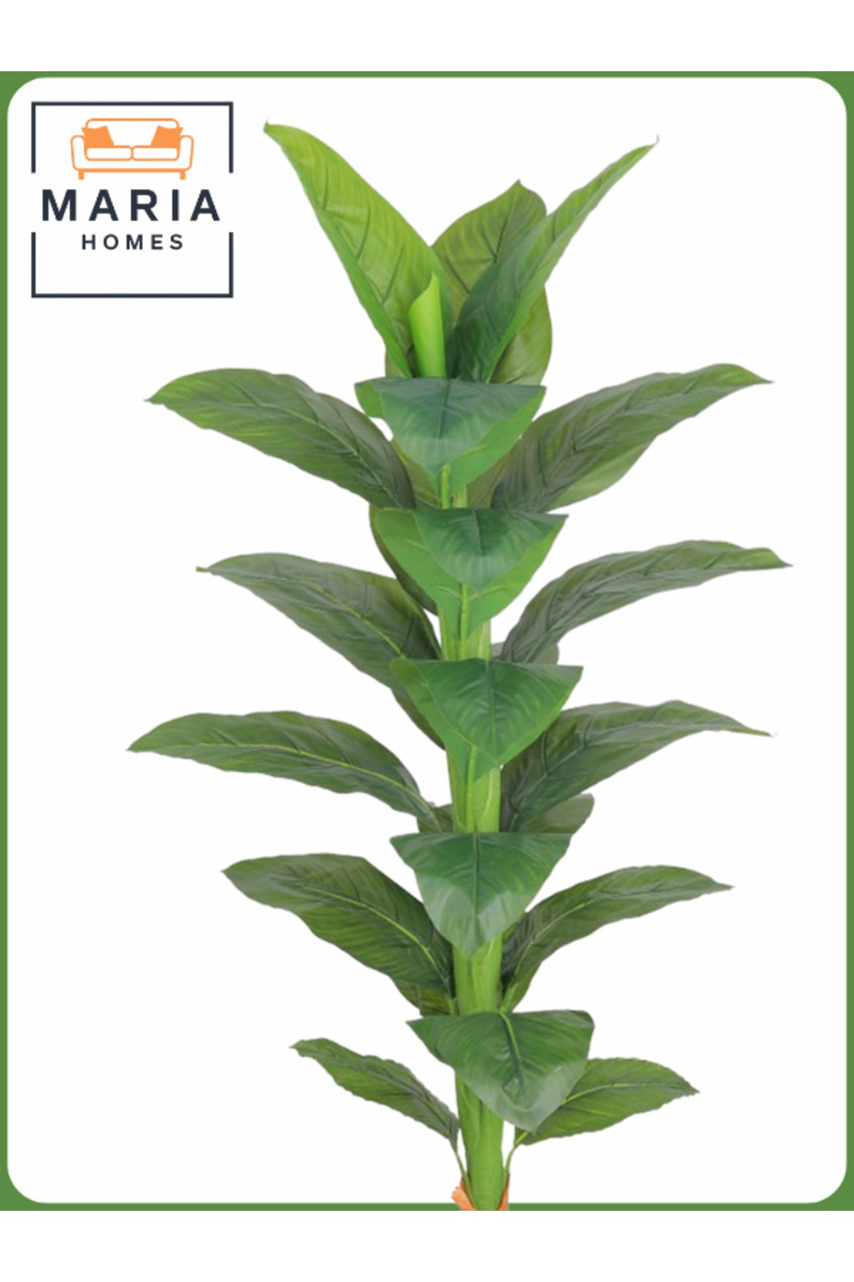 Artificial Leaf Tree 160 cm – Decorative Indoor Plant with Gray Pot