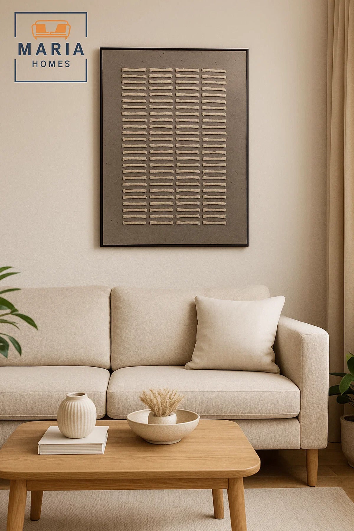 Modern 3D Wall Art Ð Brown Textured Decorative Panel with Abstract Pattern 120_80 cm