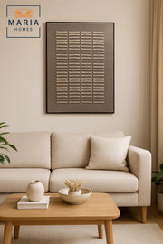 Modern 3D Wall Art Ð Brown Textured Decorative Panel with Abstract Pattern 120_80 cm