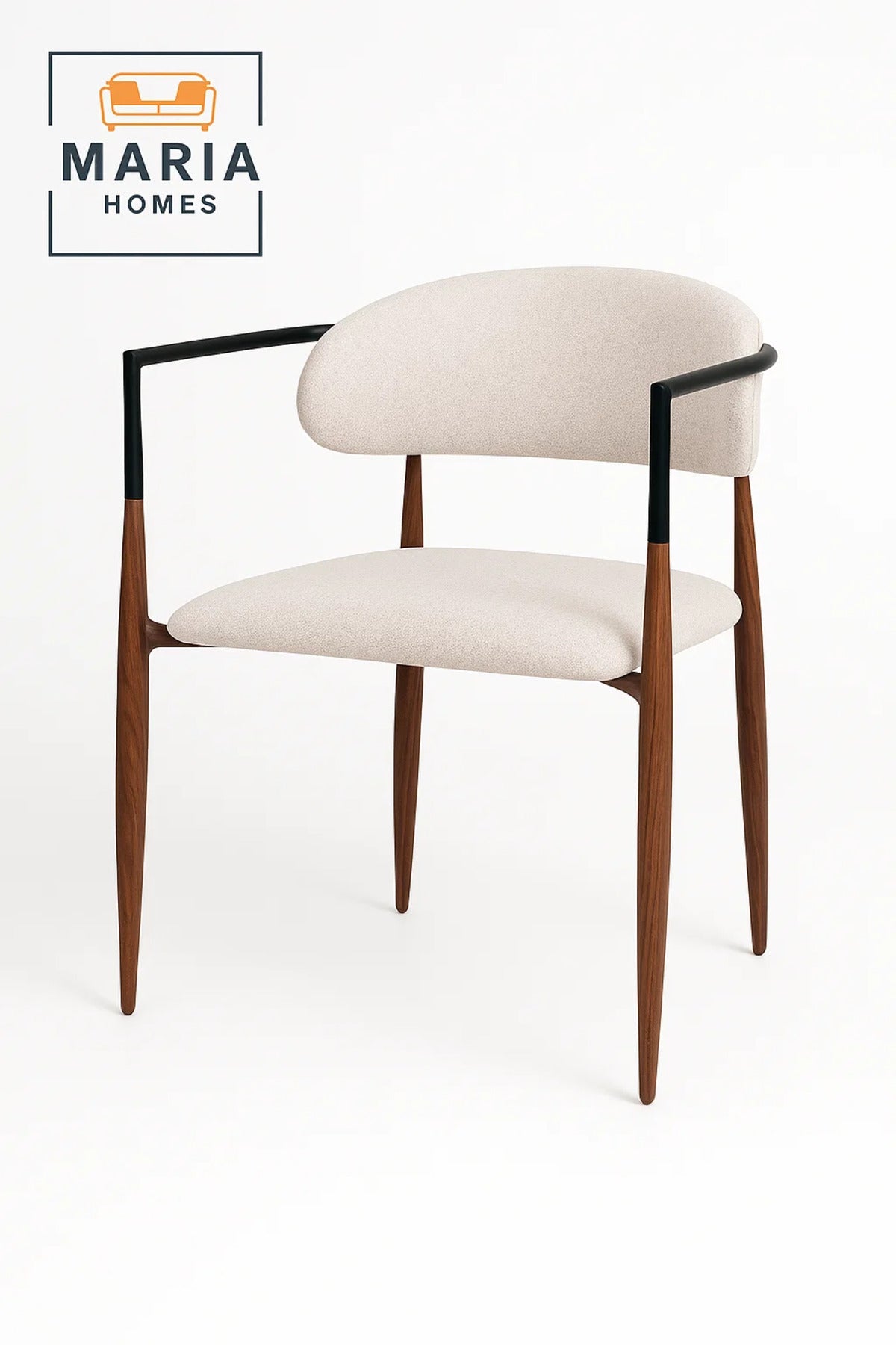 Modern Mid-Century Kitchen Chair with Wood