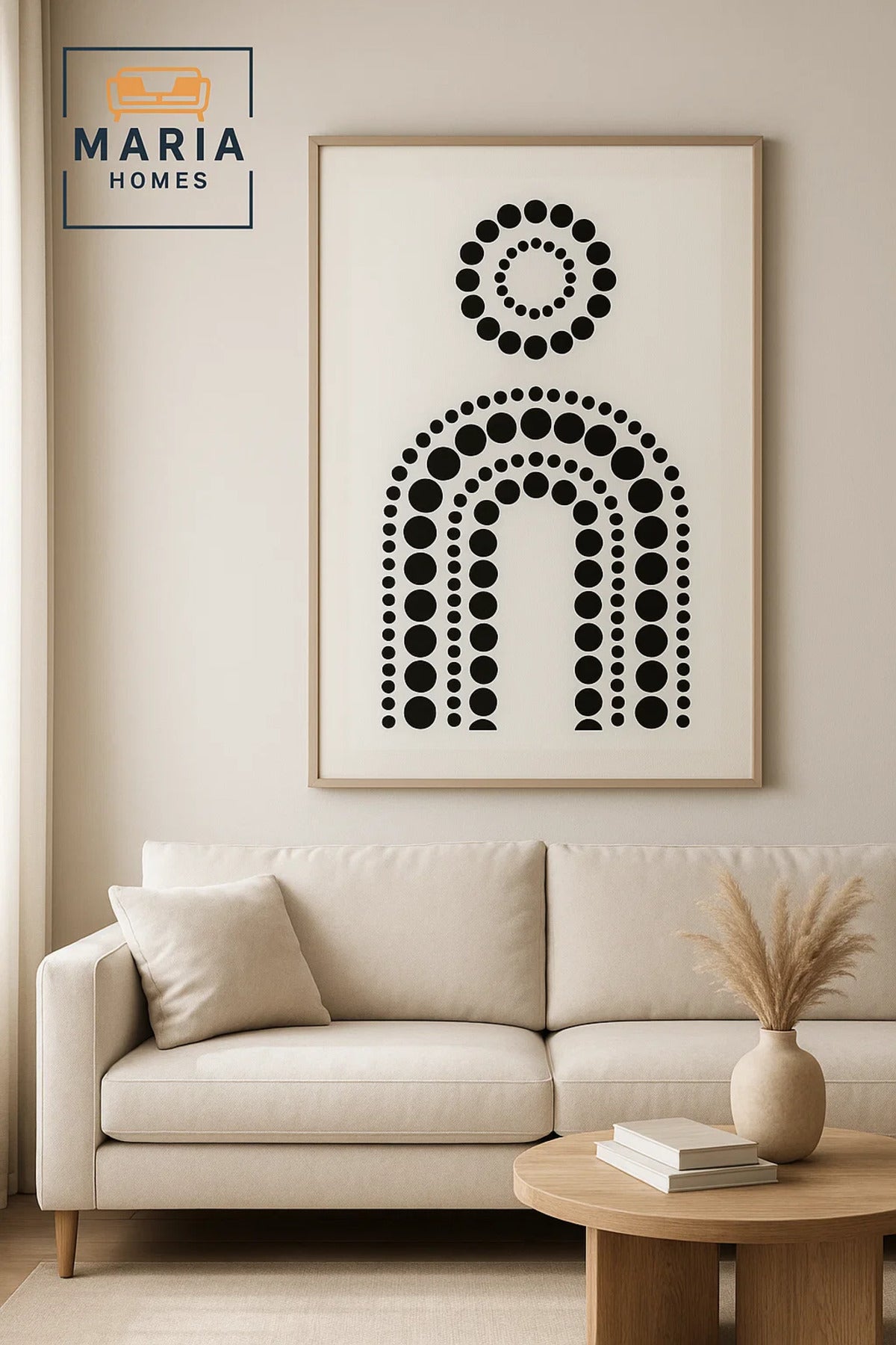 Modern 3D Wall Art Ð Black Geometric Decorative Panel with Arch Design 150_100 cm
