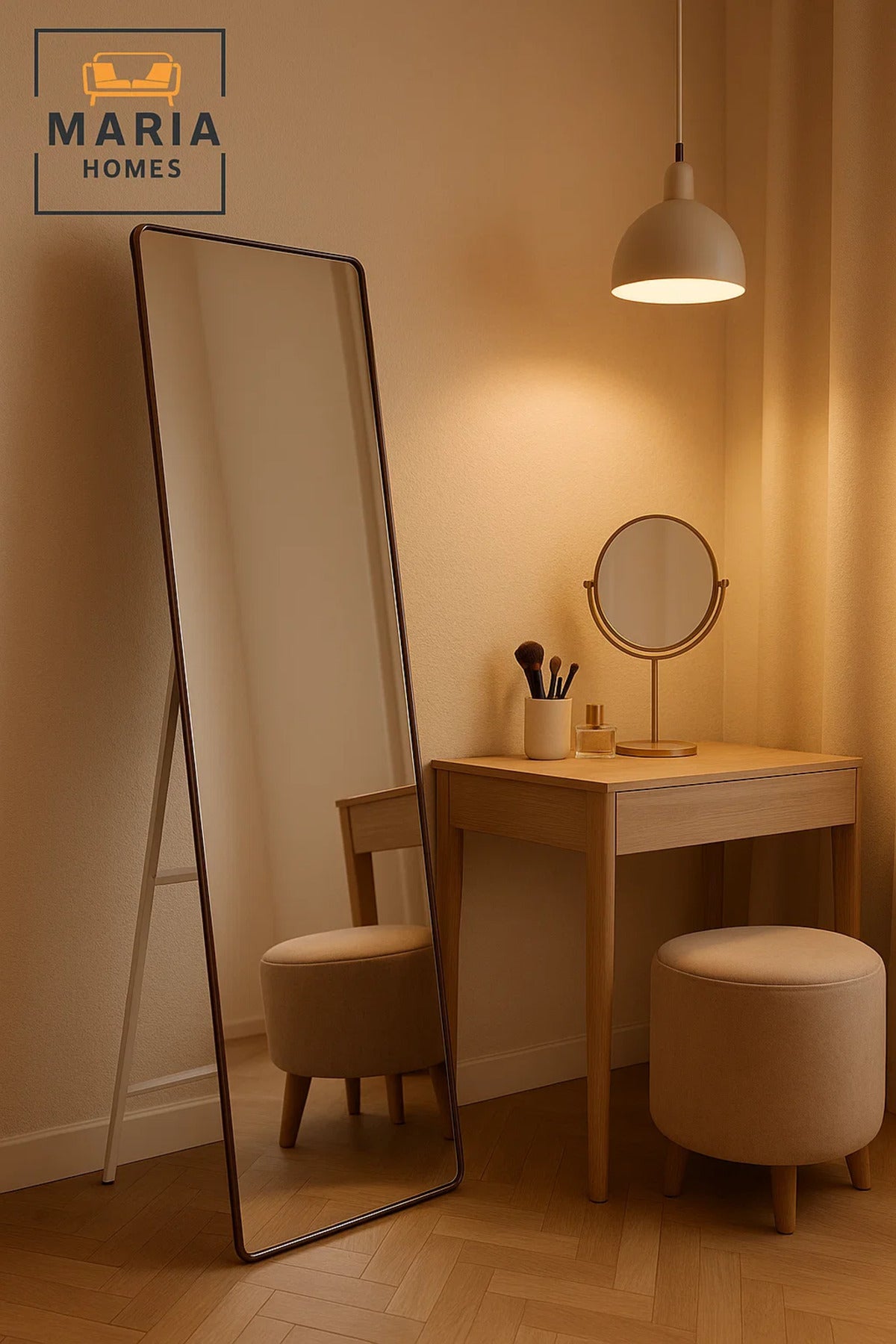 Full Length Coffee Frame Mirror 170_50 Standing Dressing Floor Mirror for Bedroom D≈Ωcor