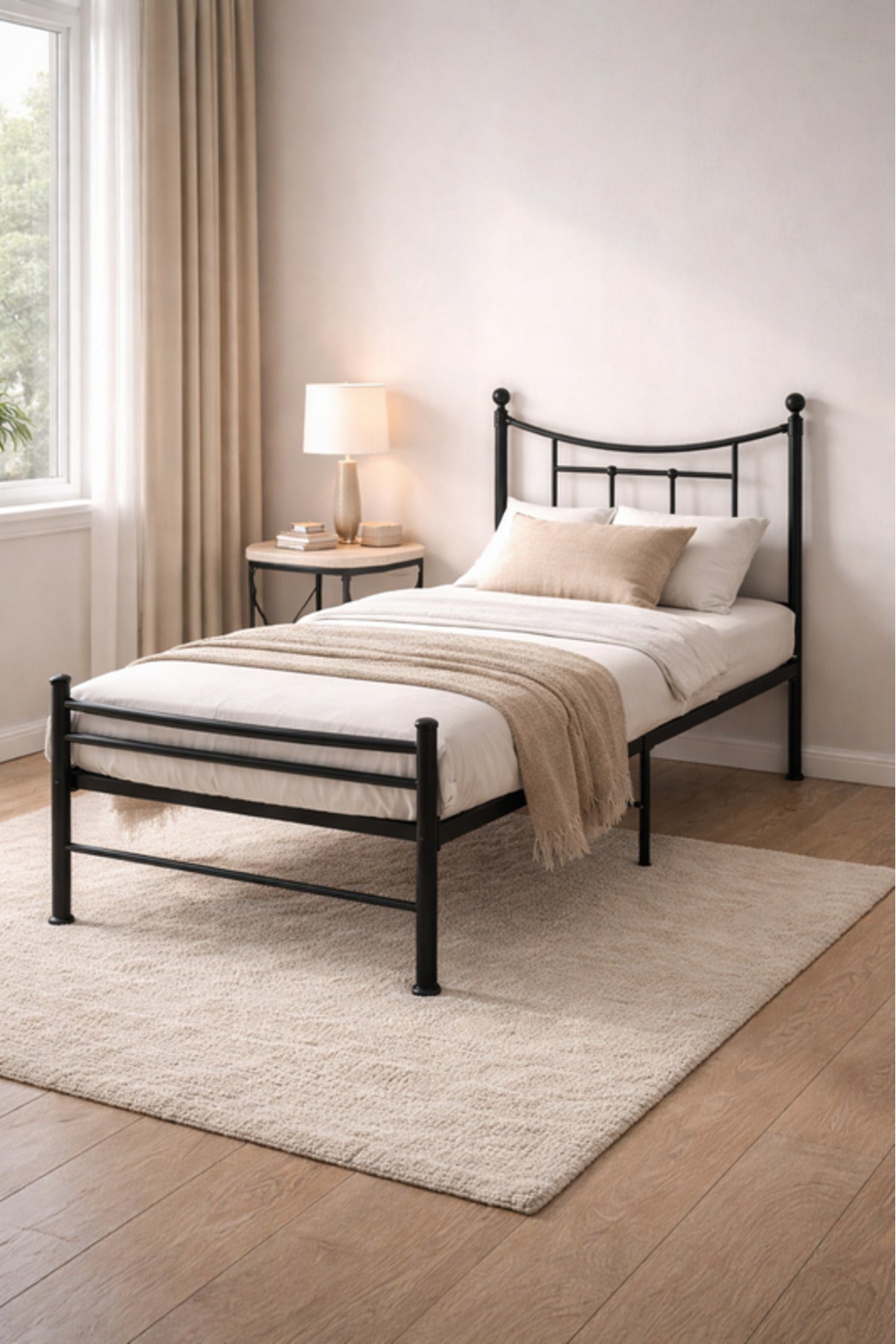 Black Metal Single Bed Frame durable and stylish sleeping space with this black metal