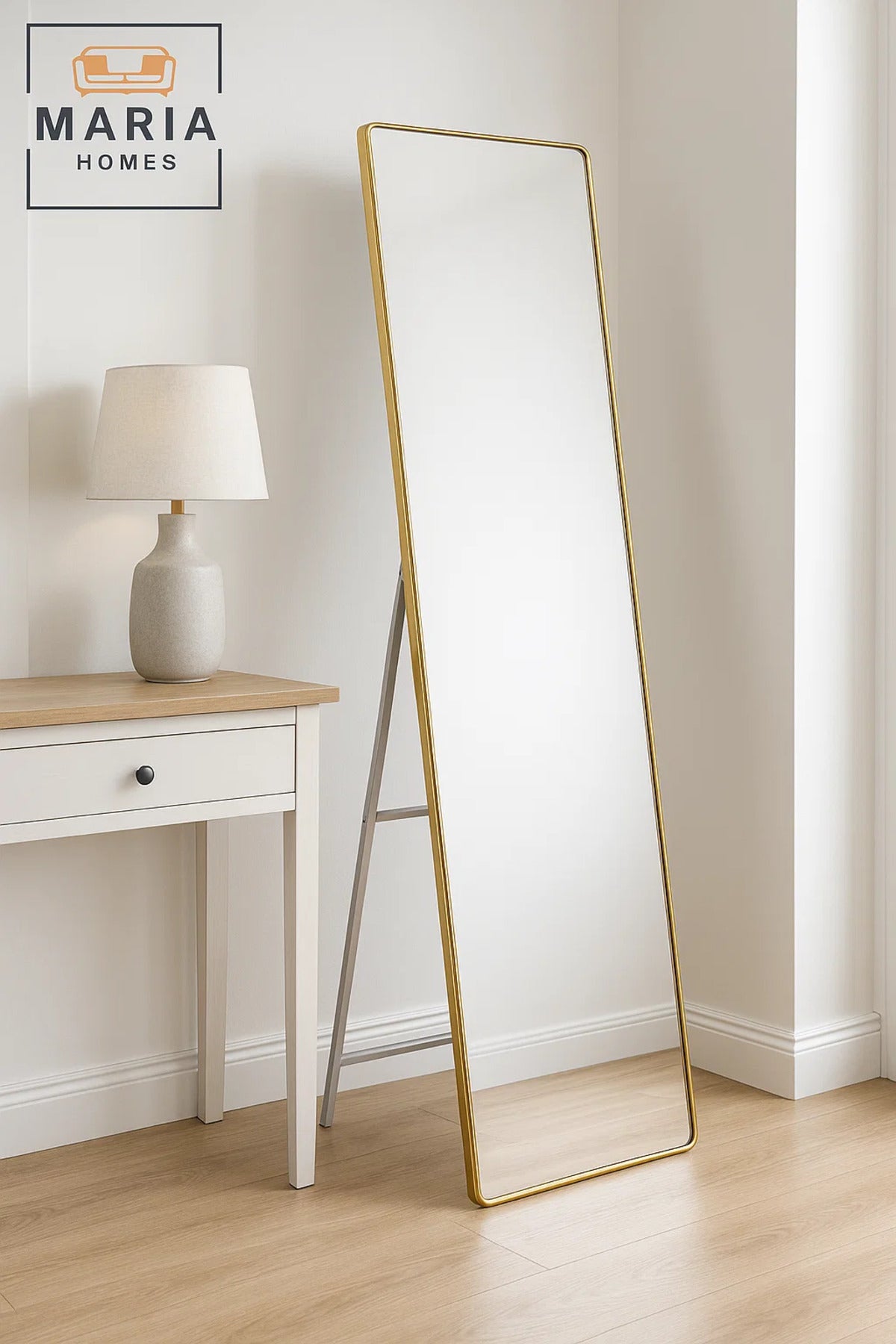 Full Length Gold Frame Mirror 170x50 Standing Mirror Dressing Floor Mirror for Bedroom D≈Ωcor