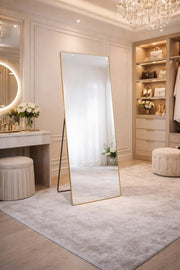 Gold Full Length Standing Mirror 70x180cm Modern Floor gold full length