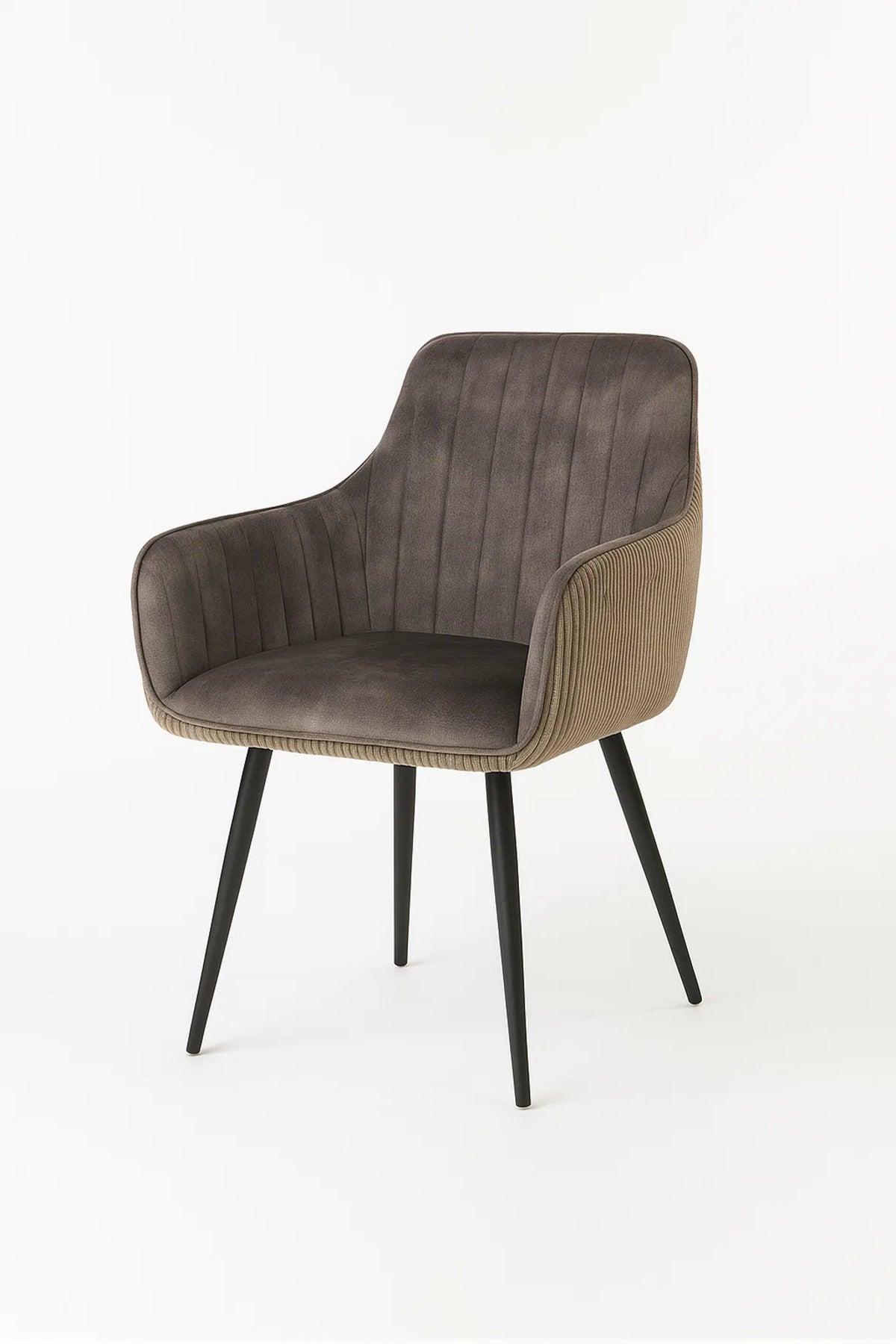 Modern Grey Velvet Armchair for Living Room, Dining Chair, Office Accent Chair, Home Furniture