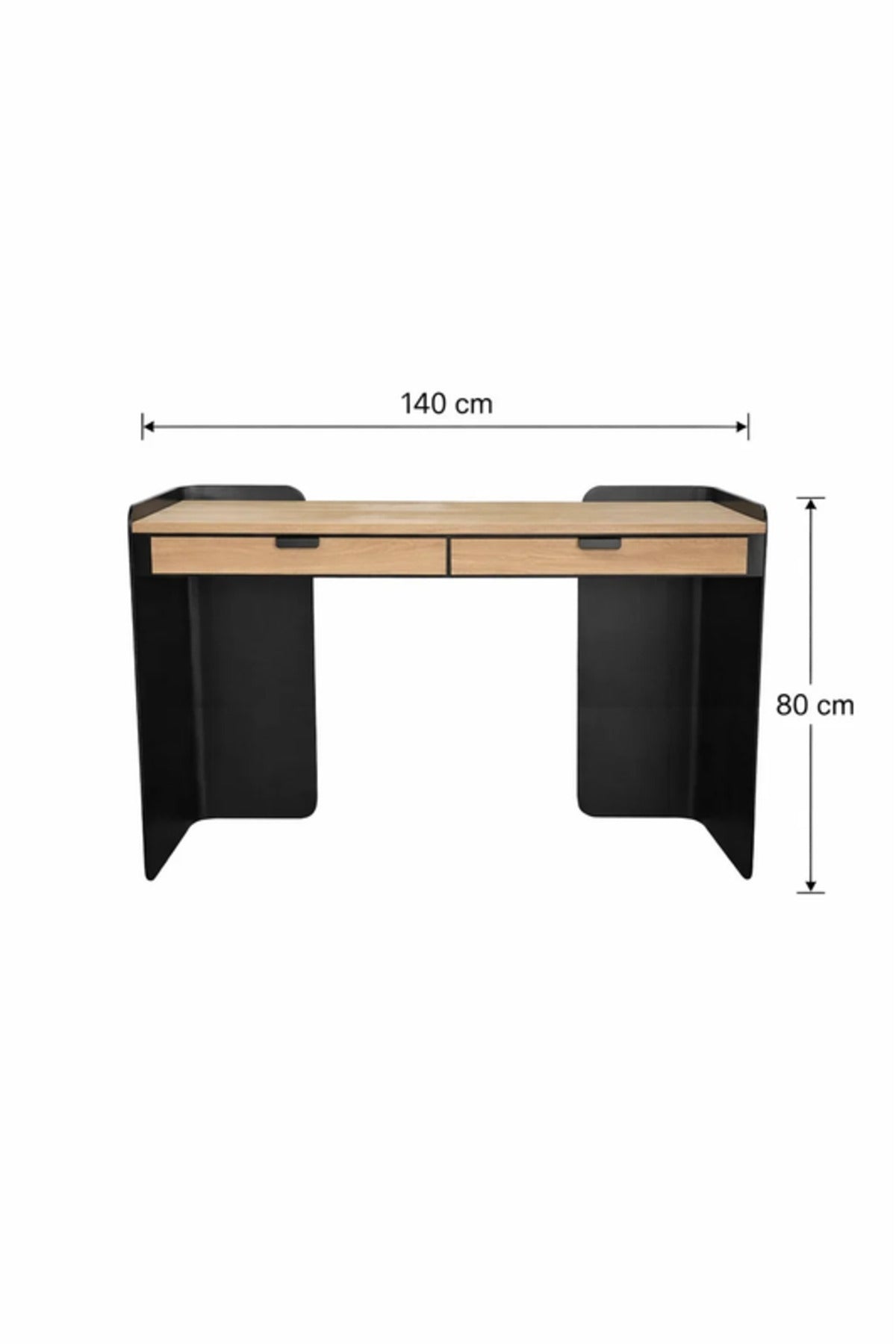 Modern Wood Console Table with 2 Drawers 140 _ 40 _ 80 cm