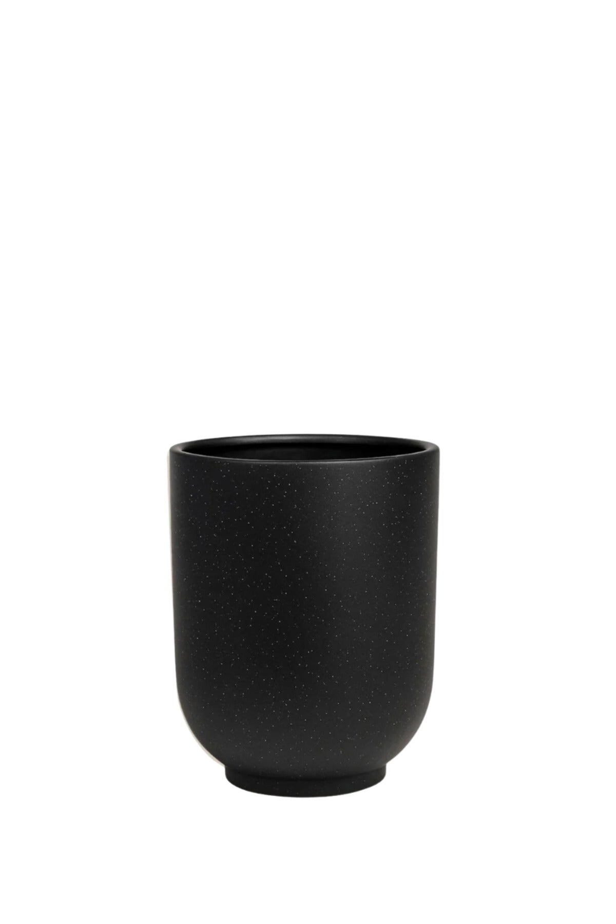 Large Round Speckled Black Fiber Planter 80CM x 60CM | Modern Indoor & Outdoor Decorative Pot