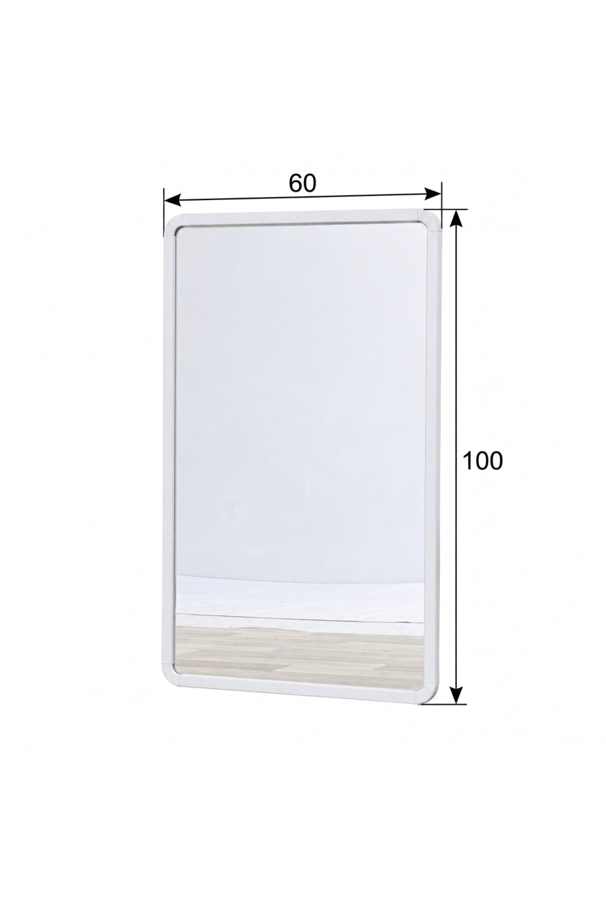 Modern Rounded Rectangle Wall Mirror √ê Decorative Vanity Mirror for Bathroom, Bedroom & Entryway