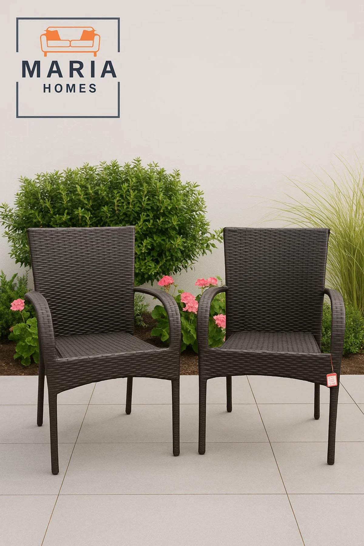 Brown Rattan Outdoor Armchair Ð Weather-Resistant Wicker Chair for Patio, Garden, or Balcony