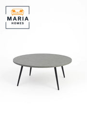 Large Round Gray Table with Black Tapered Legs-size 80cm